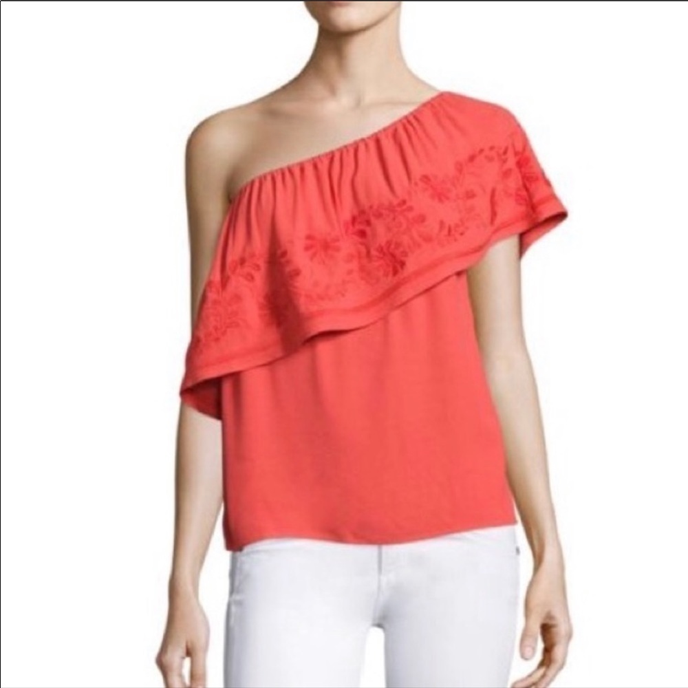 Rebecca Minkoff Rita Top. Hibiscus. Size XS